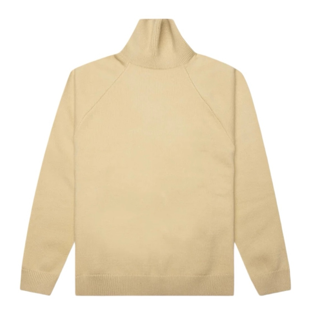 Fear Of God Essentials Men’s Turtleneck Knit Sweater Sand Color Size Medium NWT